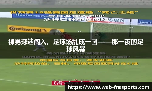 裸男球迷闯入，足球场乱成一团——那一夜的足球风暴